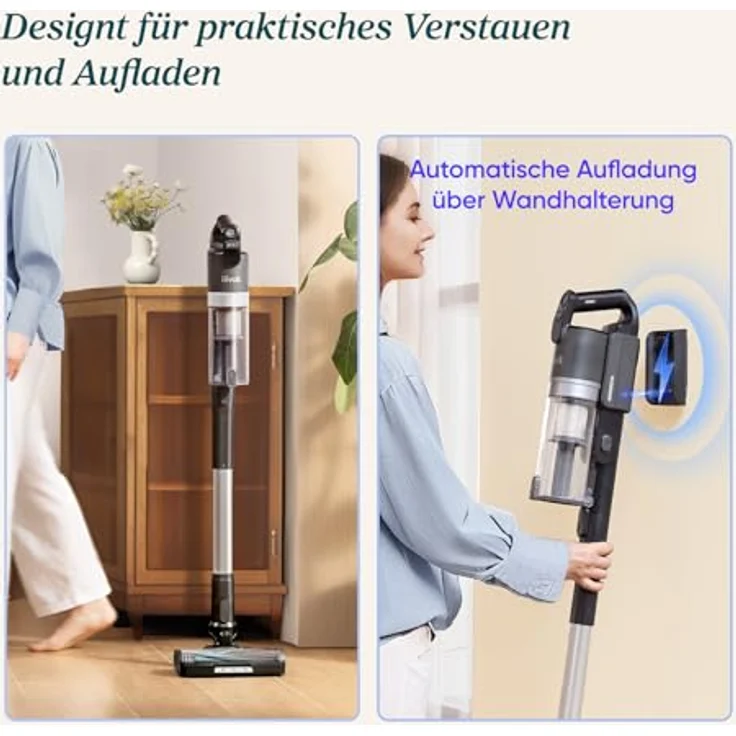 Levoit LVAC 200 Max Akku-Staubsauger mit HEPA-Filtersystem, motorisiertem Bodensaugkopf, Wandhalterung, für bis zu 100 m² – Bild 6
