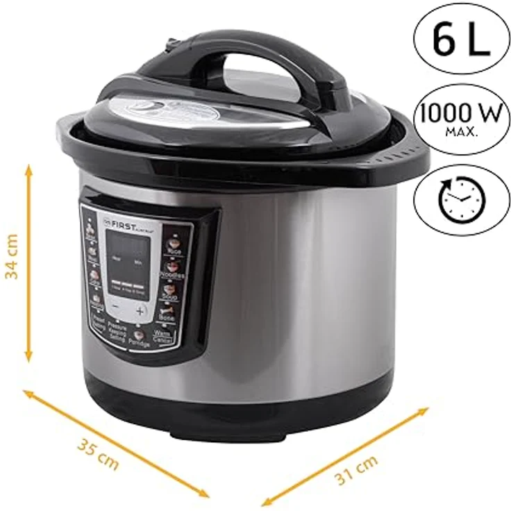 TZS First Austria FA 5130 Multikocher, 1000W, 6L, silber – Bild 2