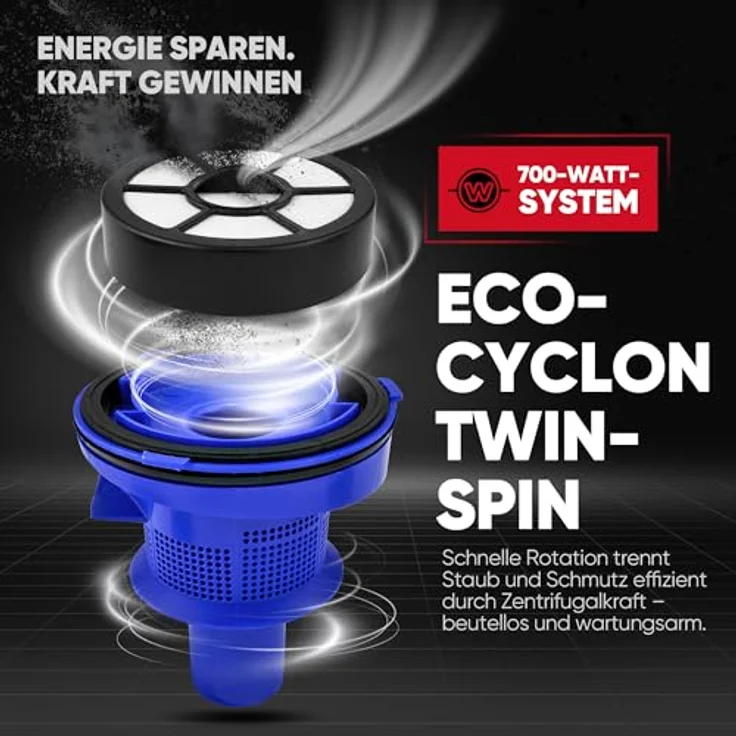 Clatronic BS 1308 Cyclon Twin-Spin blau – Bild 2
