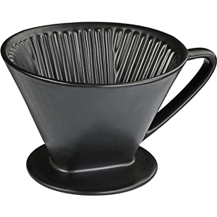 Kaffeefilter Matt Schwarz Permanentfilter Porzellanfilter Größe 4 cilio – Bild 2