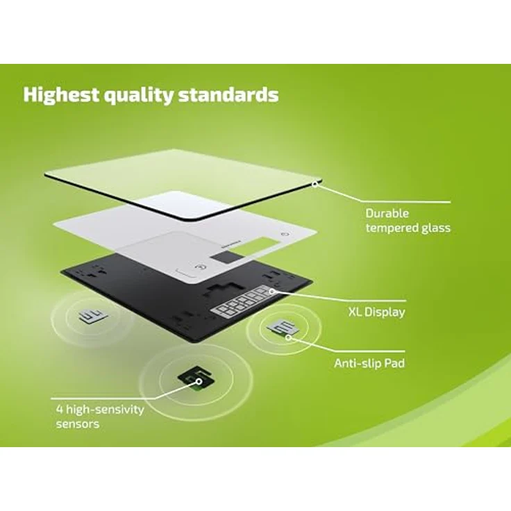 Soehnle Page Comfort 300 slim, digitale Küchenwaage, silber, Gewicht bis zu 10 kg (1-g-genau), runde Haushaltswaage mit Sensor-Touch, elektronische Waage inkl. Batterien, ultraflaches Design – Bild 3