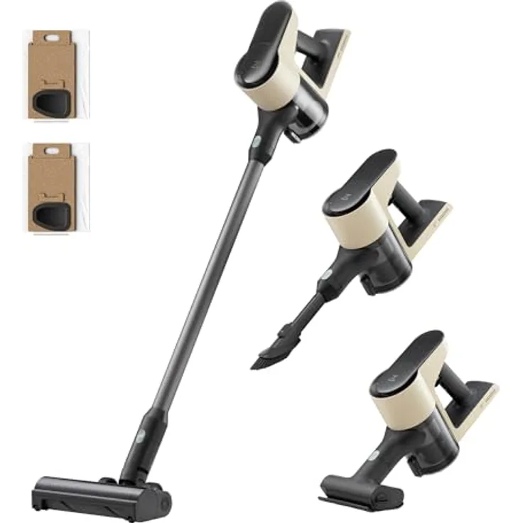 Roborock H5 Akku Staubsauger - 158AW Saugleistung, 120.000 RPM, Leichtes Design (1,55 kg), 60 Min Akkulaufzeit, 3-in-1 Bürstenköpfe Staubsauger Kabellos, Geeignet für Böden, Teppiche, Tierhaare