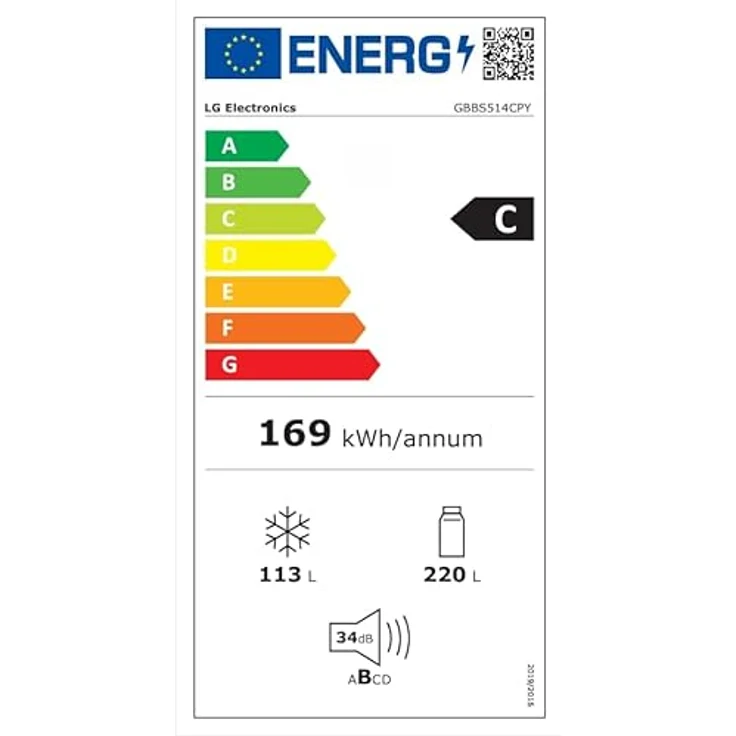 LG GBBS514CPY Einbau-Kühl-Gefrier-Kombination, 333 l, C Energieeffizienz, Fresh Zone Fach, Silber – Bild 15