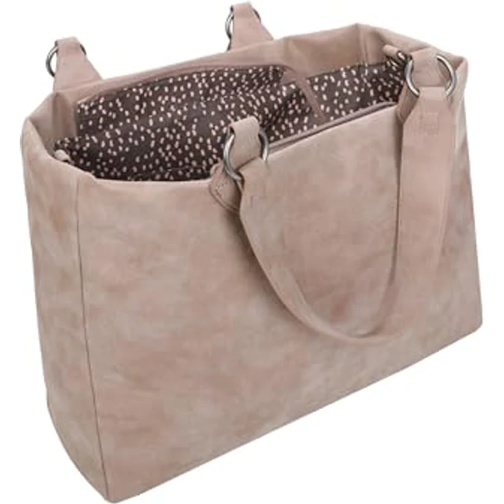 Fritzi aus Preußen Izzy Vintage Shopper Tasche, 42 cm x 15 cm x 29 cm, braun, 100% Polyurethan – Bild 6