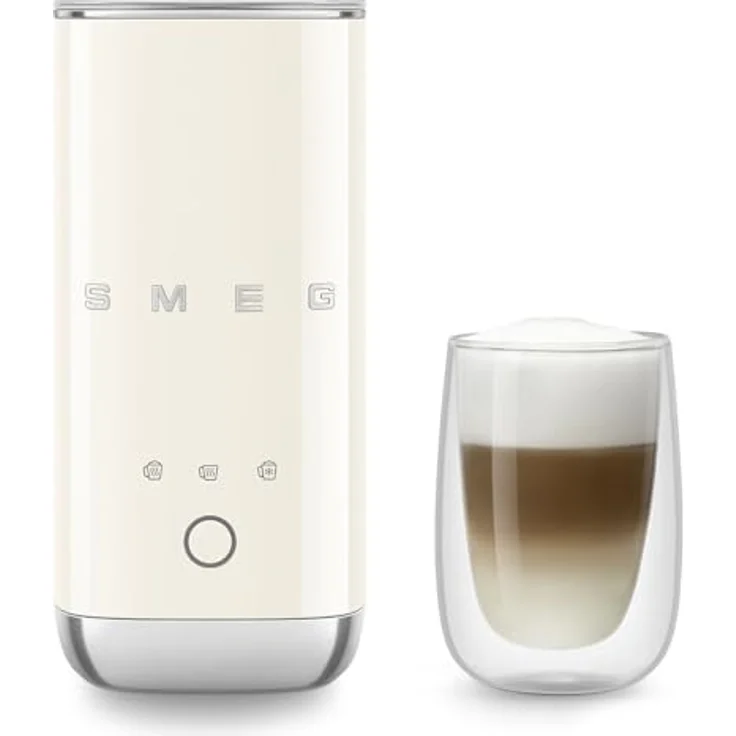 Smeg MFF02CREU Milchaufschäumer, creme, mit keramisch beschichtetem Innenraum und drei Heiz- und Schäumfunktionen – Bild 9