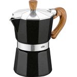 Cilio Espressokocher 'Classico Natura' 3 Tassen, Espressokanne, Schwarz, Silber