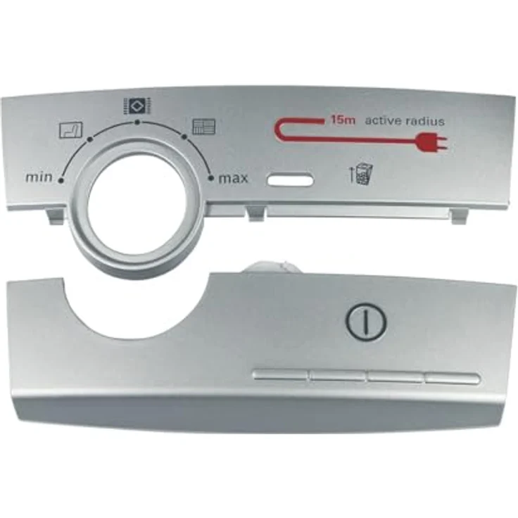 easyPART Bedienblende Set Taster für Bosch Bodenstaubsauger, silberfarben – Bild 1