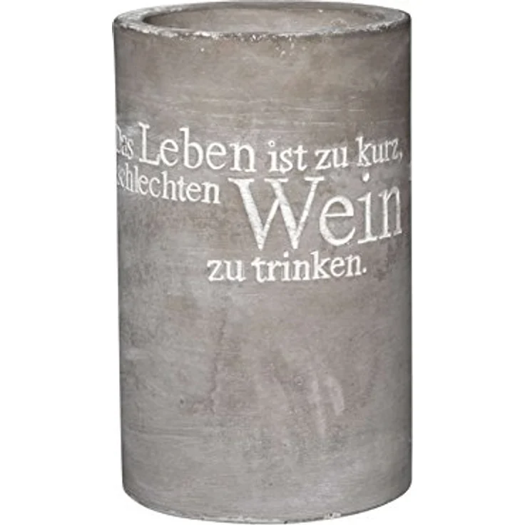 Räder P.e.t. Vino Beton Weinkühler Das Leben ist zu kurz.ca 21. cm – Bild 2