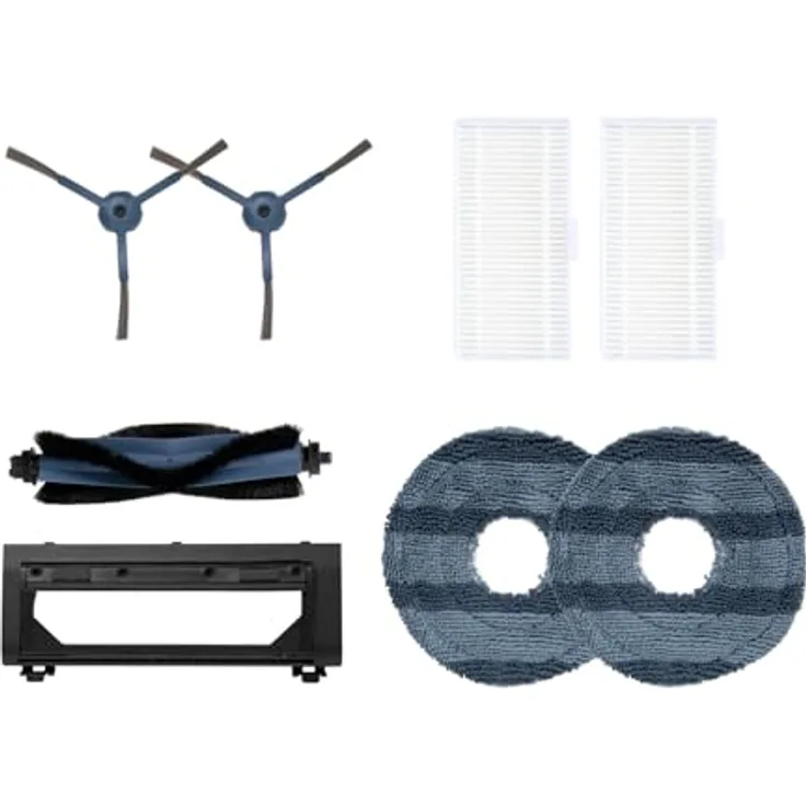 eufy Zubehörset für Saugroboter Omni C20, 2 Seitenbürsten, 2 waschbare Filter, 1 Rollbürste, 1 Bürstenschutz, 2 Wischpads