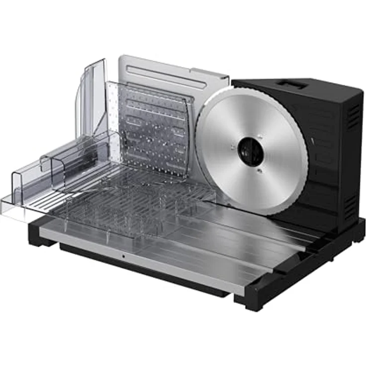 VERTENZ Snip 40 | Multifunktionale Schneidemaschine mit Edelstahlmesser, verstellbarer Schnittstärke 0-18 mm, 160 W, rutschfeste Füße, für Küche und Gastronomie – Bild 3