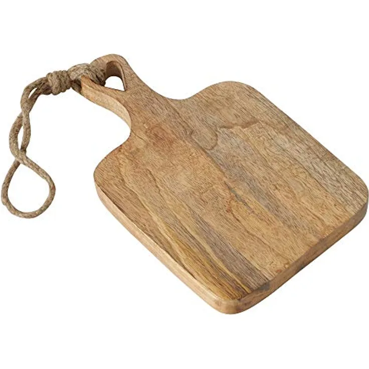 Boltze Schneidbrett Lela (Brett aus Mango-Holz, mit Herzausschnitt im Griff, Maße 30x19x2 cm, Holzbrett mit Schlaufe) 2002873