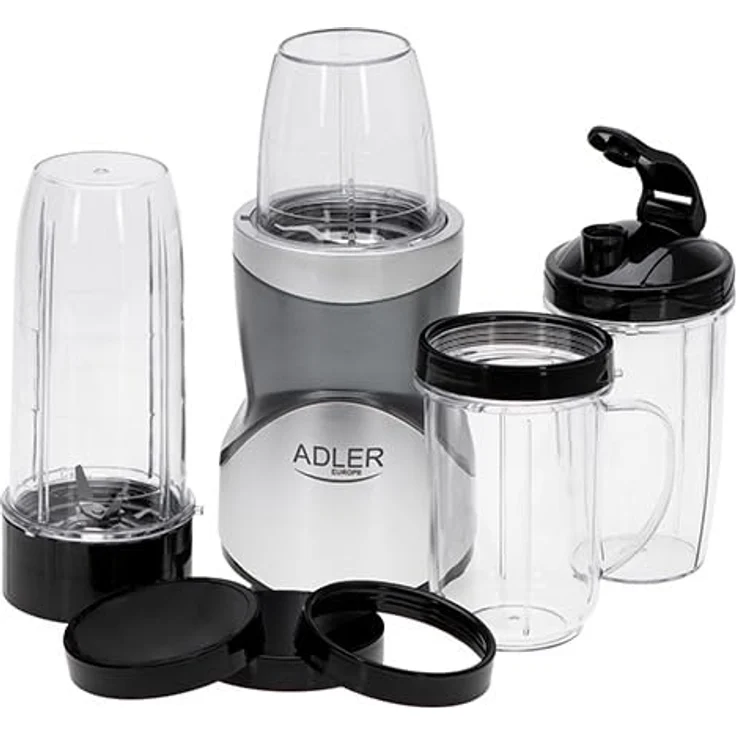 Adler Smoothie-Maker AD 4084, Standmixer mit Eiszerkleinerungsfunktion und BPA-freien Materialien, silber – Bild 3