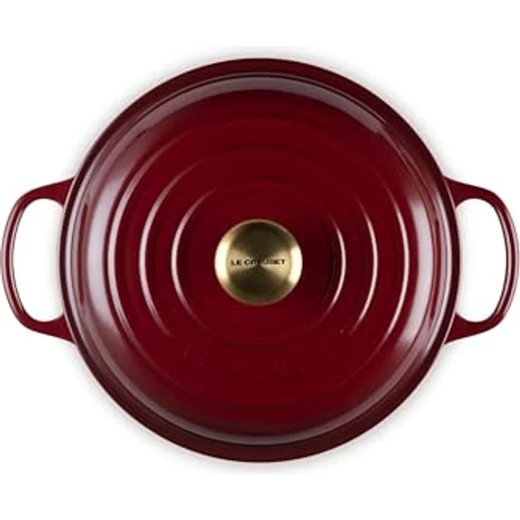 Le Creuset Signature Gusseisen Gourmet-Profitopf, Rund, Ø 26 cm, 2,2 l, für alle Herdarten einschließlich Induktion, Garnet, mit hitzebeständigem Edelstahlknauf – Bild 2