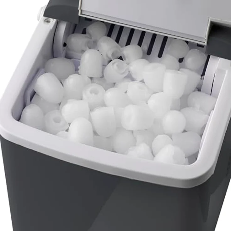 TREBS Eiswürfelmaschine 99363, tragbarer Eiswürfelbereiter mit 1,85 Liter Wasserbehälter, weiß – Bild 4