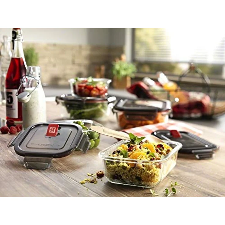 ZWILLING Gusto Glasdose, Rechteckig, 600 ml, temperaturbeständiges Glas, luftdicht und auslaufsicher – Bild 6