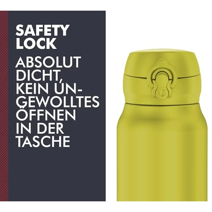THERMOS ULTRALIGHT BOTTLE 0,50l, Edelstahlflasche in glowing green mat, bis 10h heiß / 24h kalt, absolut dicht, für Wasser und Tee – Bild 4