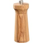 Zassenhaus Pfeffermühle WESTERLAND | Olivenholz | mit stufenlos verstellbarem Hochleistungs-Keramikmahlwerk | Gewürzmühle für Pfeffer | 14 cm, Ø 5,4 cm
