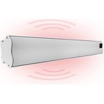 Klarstein Cosmic Beam Smart 30 Infrarot-Heizstrahler 3000W App-Steuerung Fernbedienung, weiß, Heizstrahler