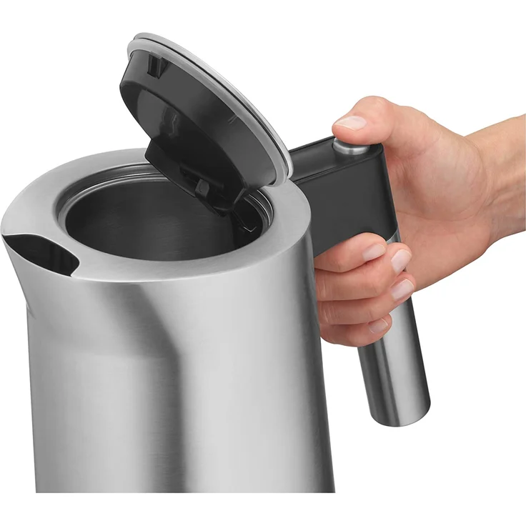 WMF 04.1331.0011 Kineo Wasserkocher, 3000 Watt, 1,6 Liter, Kalkfilter, Temperatureinstellung, Einhand-Deckelöffnung, Cromargan, edelstahl – Bild 5