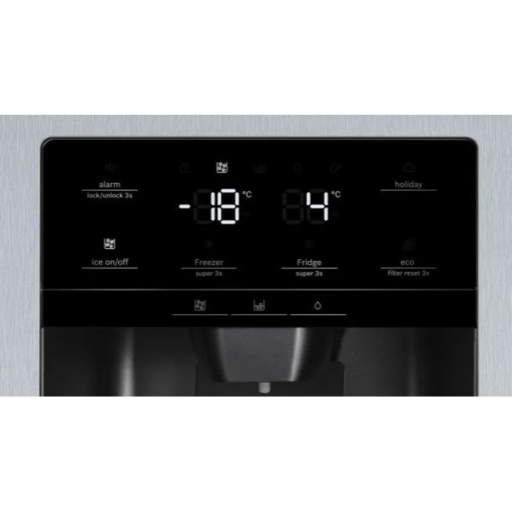 Bosch KAG93AIEP Side-by-Side-Kühlschrank, freistehend, edelstahl mit Antifingerprint, NoFrost, Schnellkühlen und -gefrieren, Wasser- und Eiswürfelspender, Festwasseranschluss, Breite 90.8 cm – Bild 9