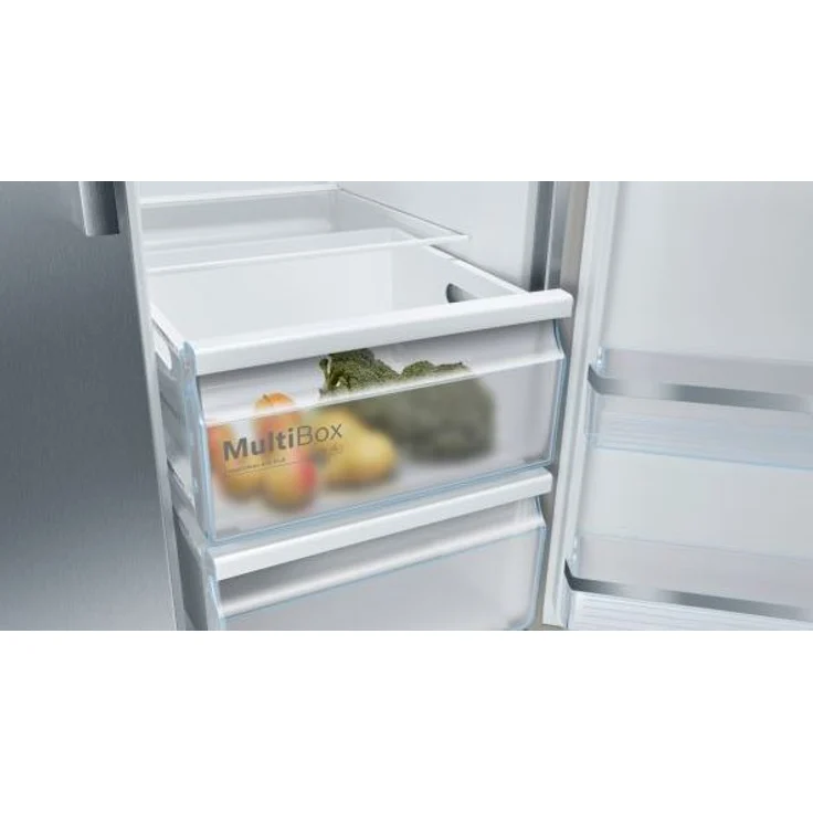 Bosch KAG93AIEP Side-by-Side-Kühlschrank, freistehend, edelstahl mit Antifingerprint, NoFrost, Schnellkühlen und -gefrieren, Wasser- und Eiswürfelspender, Festwasseranschluss, Breite 90.8 cm – Bild 7