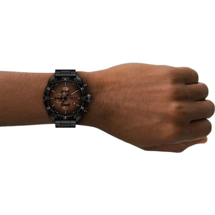 Diesel Chronograph SPIKED DZ4691, Armbanduhr aus Edelstahl mit analogem Zifferblatt und Datum отображение – Bild 2