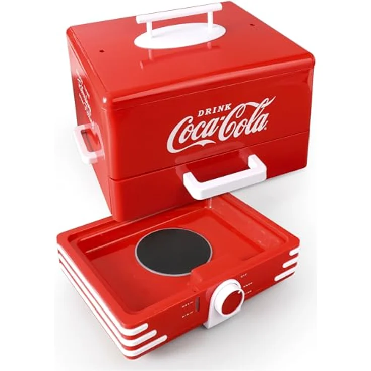Salco Coca-Cola Hot Dog Maker - Dampfgarer und Brötchenwärmer im Diner-Stil, 24 Hot Dog Würstchen und 12 Brötchen Kapazität, Würstchen, Gemüse, Fisch, Knödel – Bild 3
