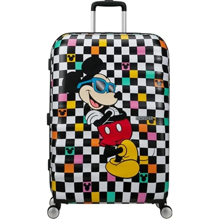 American Tourister Wavebreaker Disney FL - Spinner L, Koffer, 77 cm, 96 L, Mehrfarbig (Mickey Check) - Robuster ABS-Koffer mit TSA-Schloss, recycelter Rpet-Innenausstattung – Bild 2