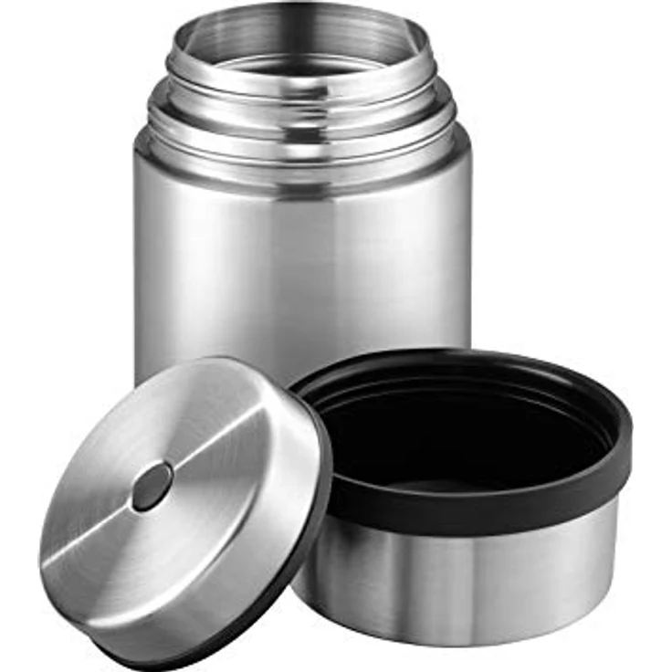 Esbit Thermobehälter Sculptor , Edelstahl | BPA-Frei , Schwarz, Silber, Grün , 0.75L & 1 L , für warme & kalte Speisen – Bild 4