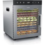 Arendo Dörrautomat Edelstahl, Dehydrator mit 800 W, 12 Etagen, Temperaturregelung 30°-90°C, Timer 0,5-24 Stunden