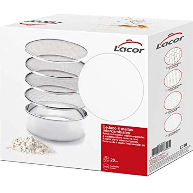 LACOR 68340 4 Austauschbare Masche-Sieb 20 cm – Bild 6