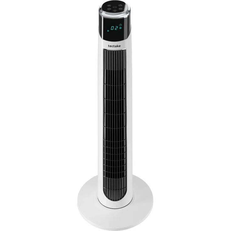 Tectake Turmventilator Arktis, 90° Schwenkfunktion, 3 Modi, 3 Geschwindigkeitsstufen, 32 x 32 x 93 cm, Weiß
