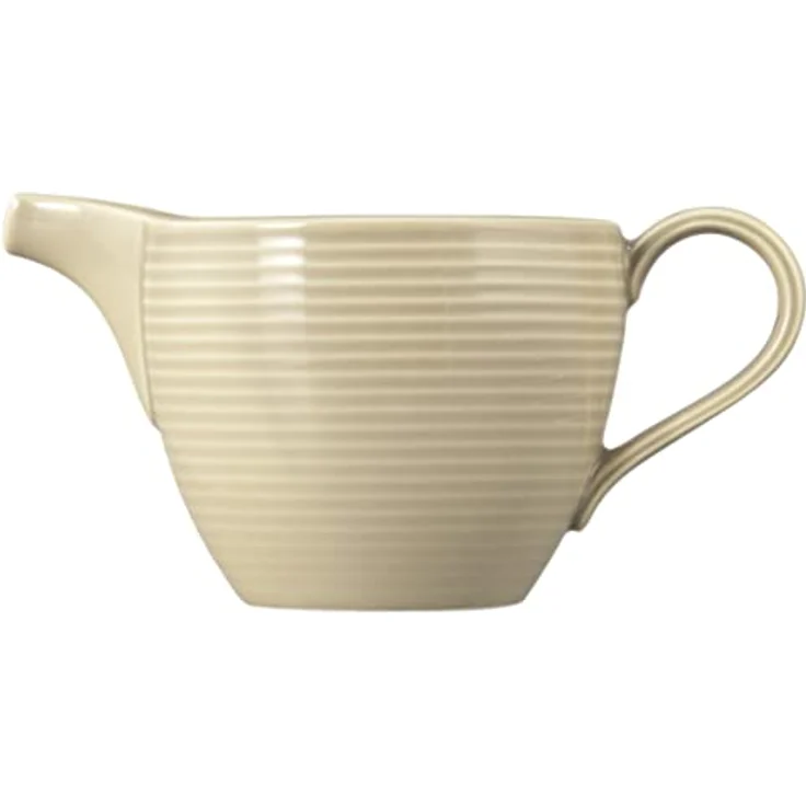 Seltmann Weiden Beat Color Glaze Milchkännchen, 290 ml, Gießer mit Rillen-Relief, Sahnekännchen aus Porzellan, Sandbeige – Bild 2
