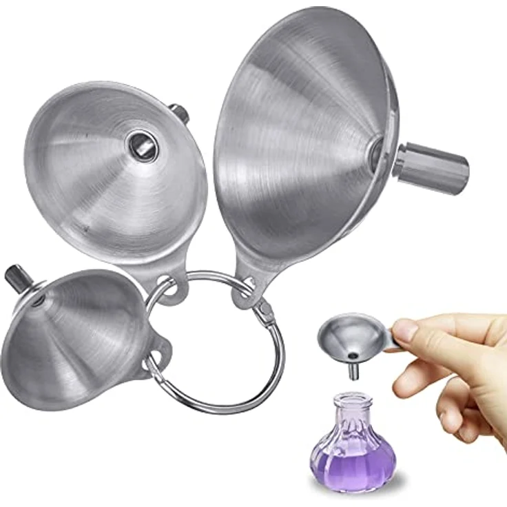 Westmark Trichter-Set, 3tlg., Ø 4,5 cm, 5,5 cm und 7,5 cm, Rostfreier Edelstahl, Mini, Silber, 51192270 – Bild 2