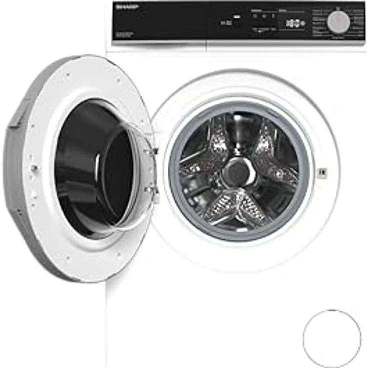 Sharp ES-NFA814BW1NA-DE Waschmaschine Frontlader/A / 8 kg / 1400 U/min/Inverter Motor / 15 Programme inkl. 12 min Kurzprogramm/AquaStop/Weiß – Bild 5