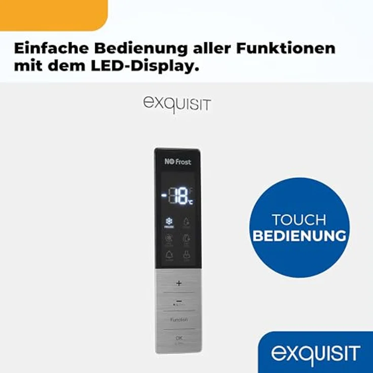 Exquisit Gefrierschrank NoFrost GS5380-NF-H-050D, weiss, 380 Liter, Alarm-Funktion, 4-Sterne-Gefrierfach, Schnellkühlen – Bild 6