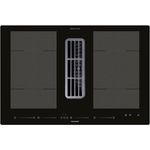 Oranier Induktionskochfeld 80 cm mit Dunstabzug - großes Flächen-Kochfeld Abluft-Umluft Kochfeldabzug & Multi-Slider Steuerung - 4 Kochzonen KFA690