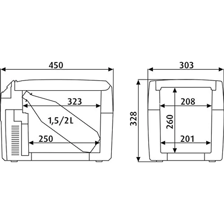 Dometic Tropicool TCX 15 l, Kühlbox mit Soft-Touch-Steuerung und Digital-Display, anthrazit – Bild 7
