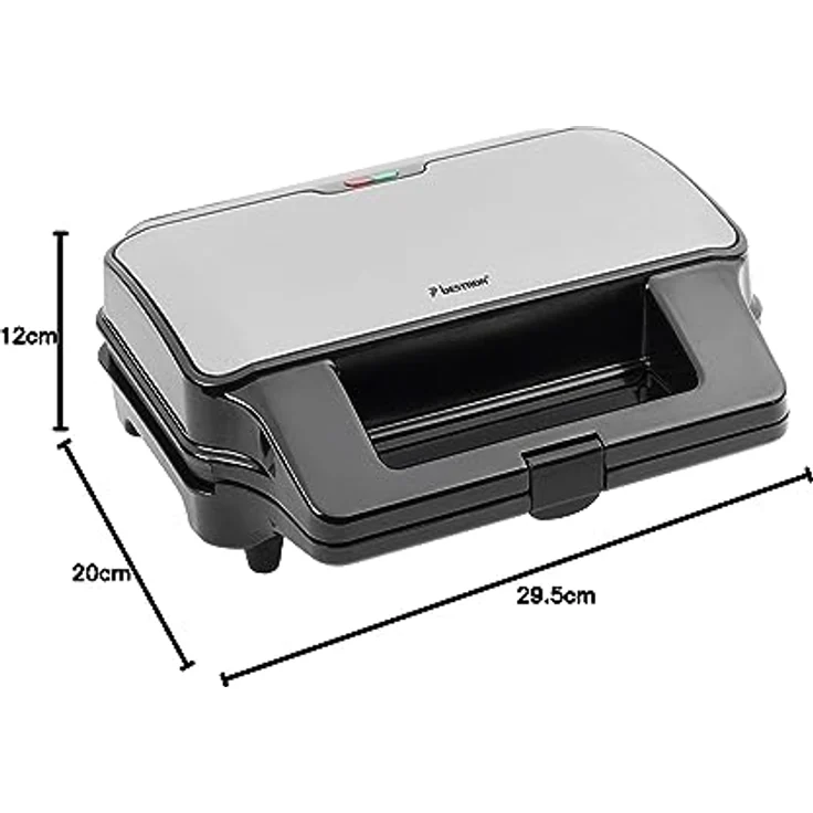 Bestron Antihaftbeschichteter 3-in-1 Sandwich-Kontaktgrill, 900 W, Schwarz – Bild 7