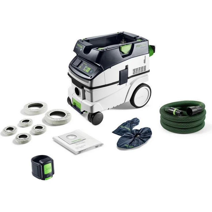 Festool Absaugmobil CLEANTEC CTL 26 EI-FLR, Nass- und Trockensauger mit 5-stufiger Saugkraftregulierung, Bluetooth-Fernbedienung CT-F I und spurlosen Radüberziehern