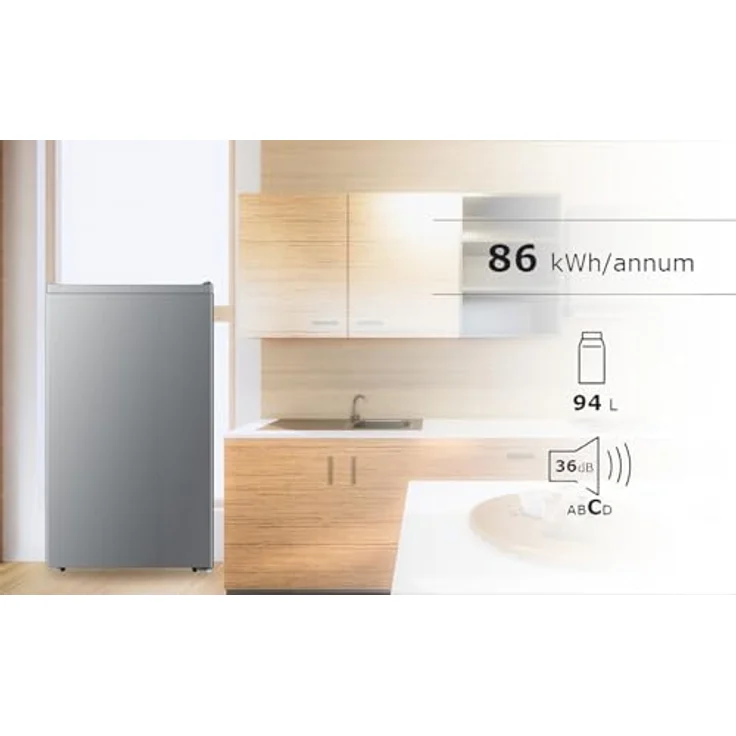 PKM KHKS93ESI Kühlschrank silber 94L Freistehend mit Kaltlagerfach 84 cm – Bild 8