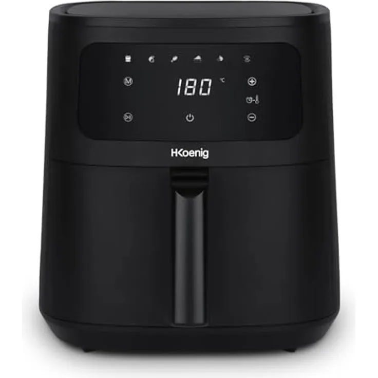H.Koenig Airfryer XXL FRY880 Heißluftfritteuse ohne Öl, 8 l Kapazität, 5 Programme, Touchscreen