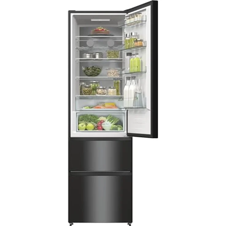 Hisense RM469N4AFD1 Kühl-Gefrierkombination, freistehend, NoFrost, 368 Liter, 229 L Kühlen, 113 L Gefrieren, XtremeFreeze, Smart Fresh, schwarz Inox – Bild 3