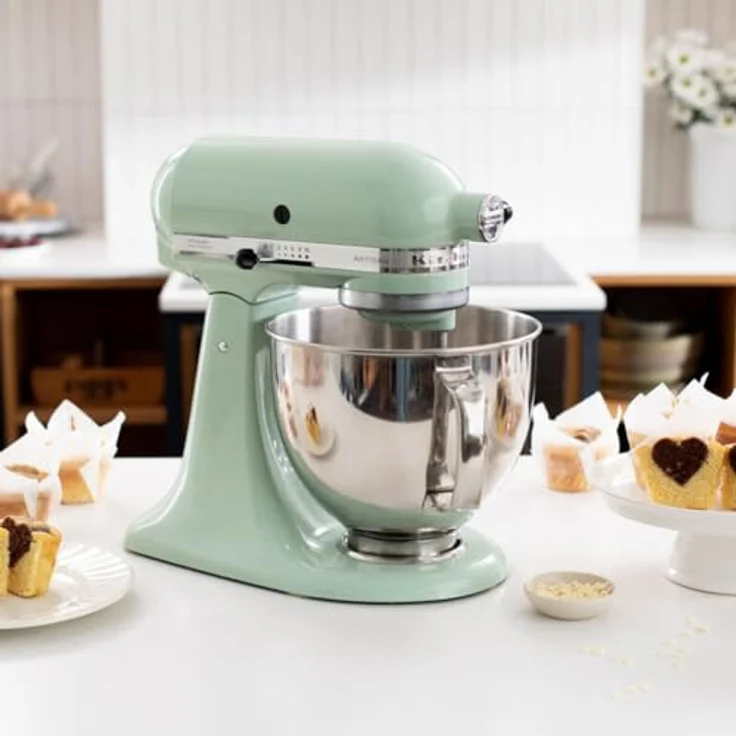 KitchenAid 5KSM125EPP, Küchenmaschine mit 300 Watt Leistung, 10 Geschwindigkeitsstufen, 4,8 Liter Edelstahl-Schüssel, Pistache-Grün – Bild 5