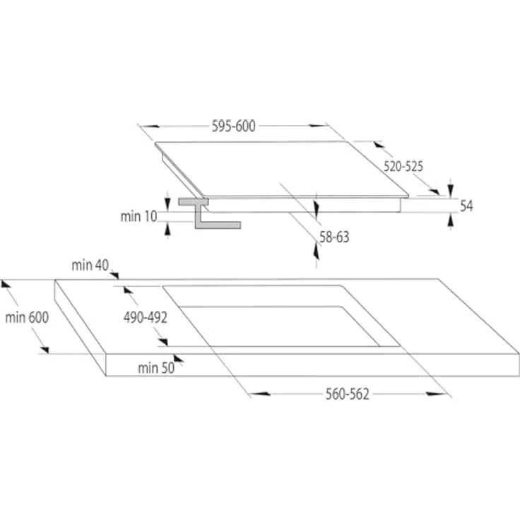 Gorenje GI6421BX Induktionskochfeld autark – Bild 5