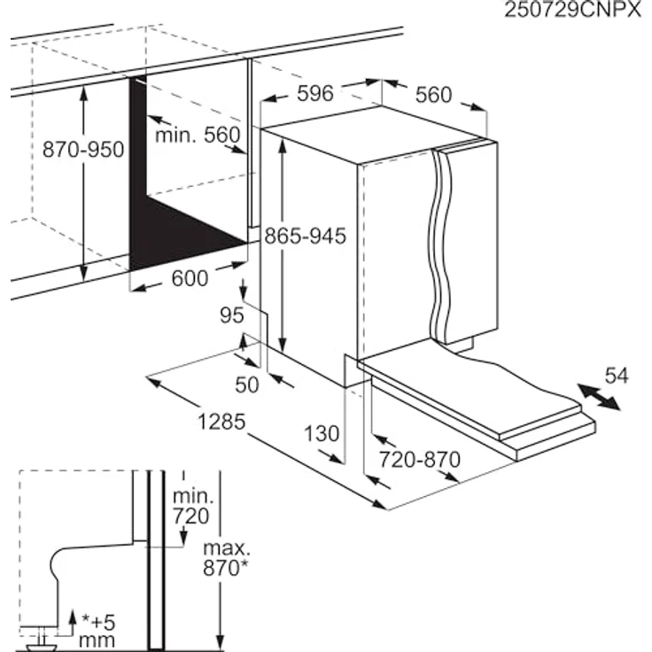 AEG GI9700X4PC 9000 XXL Geschirrspüler, vollintegrierbar, 596 mm breit, 38 dB (A), Energieeffizienzklasse A, mit ComfortLift® und SatelliteClean® Pro – Bild 25