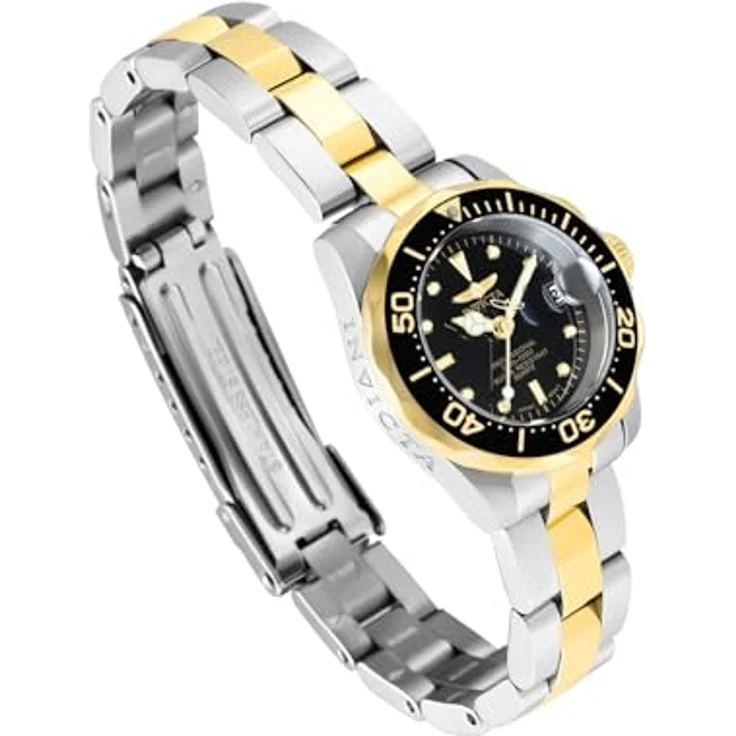 Invicta Pro Diver 8941, Edelstahl Damen Quarzuhrwerk mit schwarzem Zifferblatt, 24mm, 10 bar wasserdicht – Bild 2
