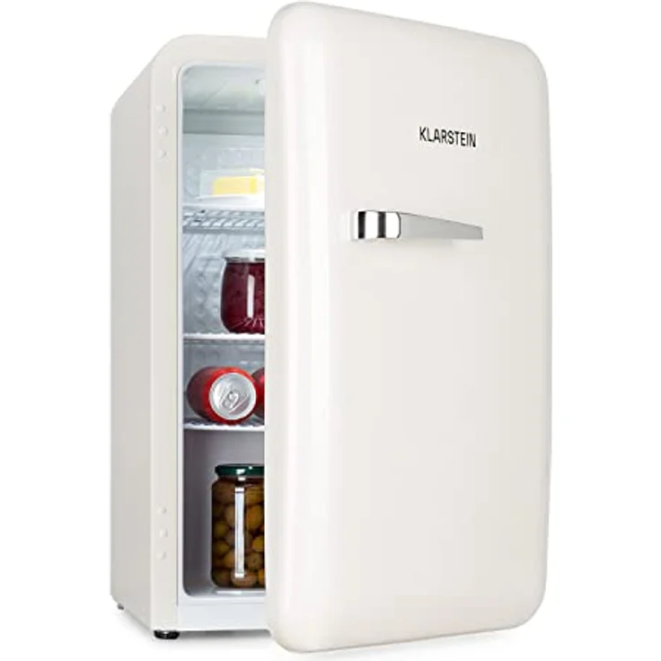 Klarstein Audrey Mini - kleiner Kühlschrank, freistehend, 70 Liter Fassungsvermögen, weiß, Kompressionskühlung, Temperatur: 0-10 °C – Bild 1