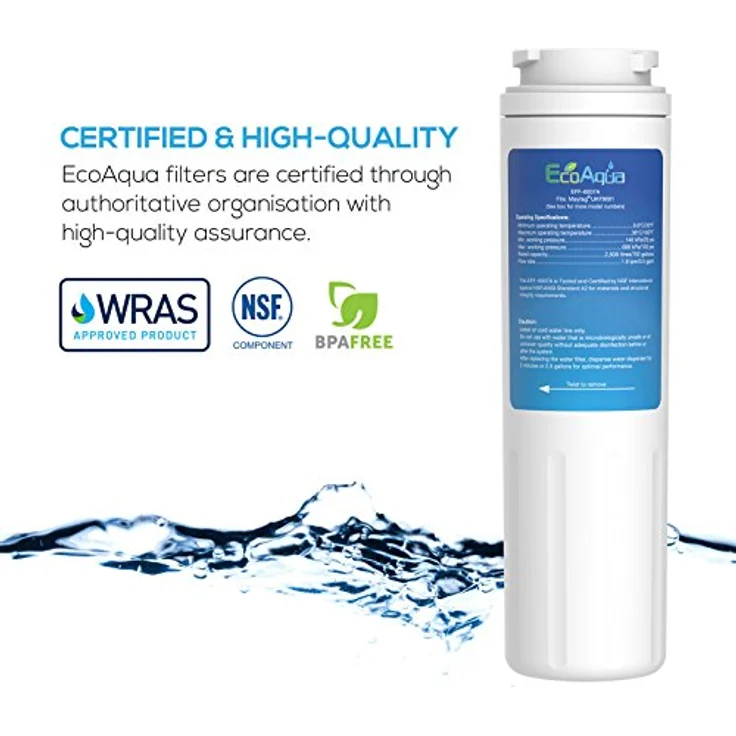 Trinkwasserladen EcoAqua EFF-6007A Wasserfilter für UKF8001, 2839 Liter Kapazität, 1,9 l/min Durchfluss – Bild 4