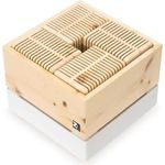 Zirben Familie ZirbenLüfter AURA PLUS, 2-in-1 Luftreiniger & Luftbefeuchter für Räume bis 40 m², gefertigt aus Zirbenholz & Gmundner Keramik, mit Fernbedienung und LED-Licht